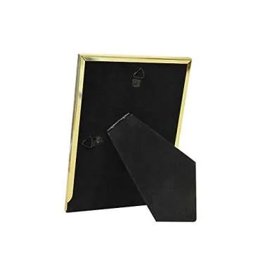 Afuly Gold Picture Frame 4x6 Simple Metal Photo Frame Brass and White Golden Decor Wedding Gifts for Couple Birthday Present