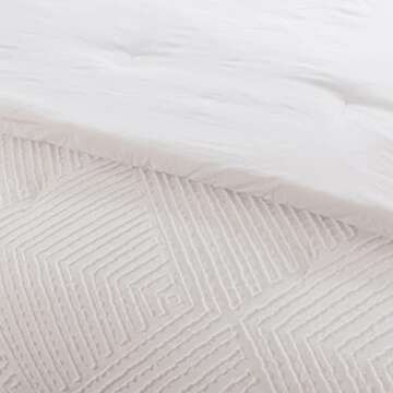 LAVACHEY King Size Comforter Set with Tufted Design