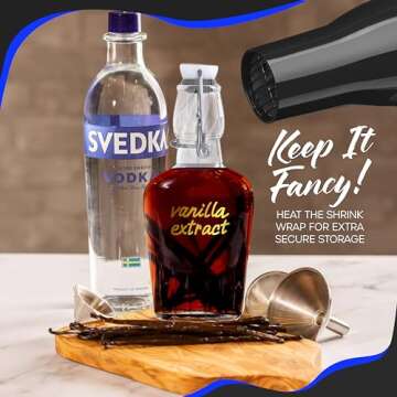 Nevlers 8 PK Glass Flasks | Stylish Swing Top Bottles