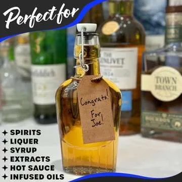 Nevlers 8 PK Glass Flasks | Stylish Swing Top Bottles