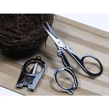 Shapenty Stainless Steel Folding Portable Travel Scissors - 2 Pack
