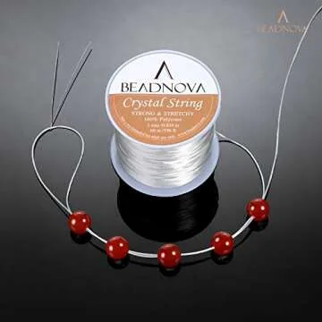 BEADNOVA 1mm Elastic Stretch Thread for Jewelry Making