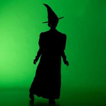 Wicked Elphaba Costume for Girls, Deluxe Official Wicked Elphaba Costume Cape and Hat, Kids Size (10-12)