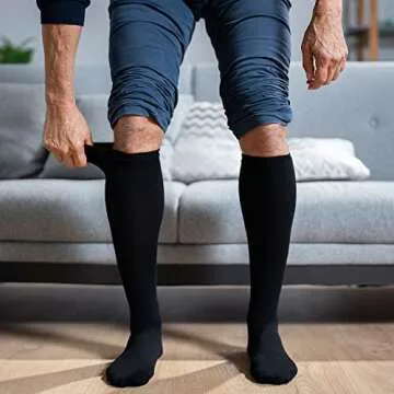 BLUEENJOY Compression Socks for Women & Men (3 pairs) - Best Support for Nurses, Running, Hiking, Recovery & Flight Socks