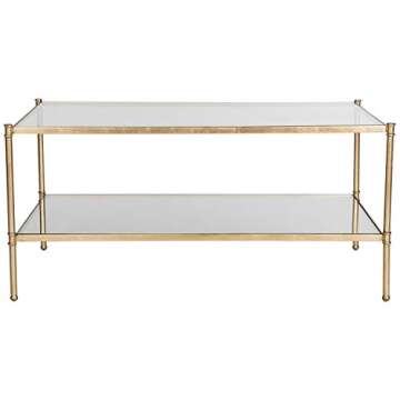 SAFAVIEH Home Collection Aslan Gold Coffee Table