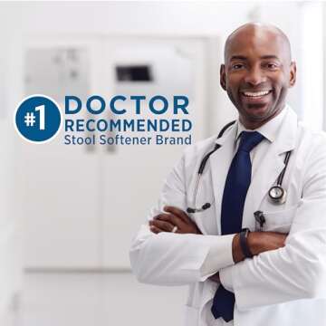 Colace Regular Strength Stool Softener for Gentle Effective Constipation Relief, No.1 Doctor Recommended Stool Softener Brand, 100 mg Docusate Capsules, 30 Count