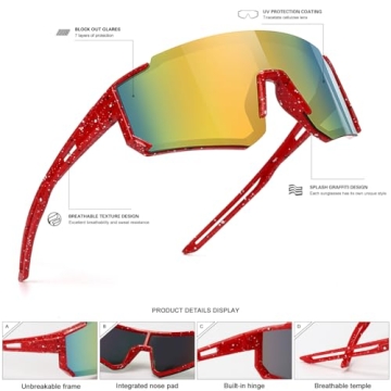 Youth Baseball Sunglasses - Lightweight Sports Eyewear