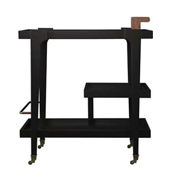 Holly & Martin Zhori Midcentury Modern Bar Cart, Black