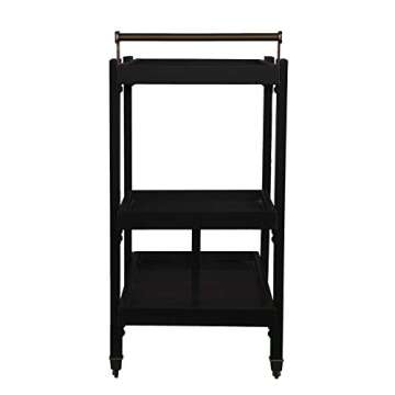 Holly & Martin Zhori Midcentury Modern Bar Cart, Black