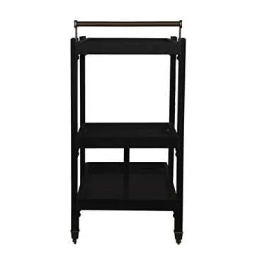 Holly & Martin Zhori Midcentury Modern Bar Cart, Black