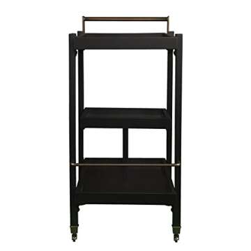 Holly & Martin Zhori Midcentury Modern Bar Cart, Black