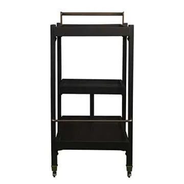 Holly & Martin Zhori Midcentury Modern Bar Cart, Black
