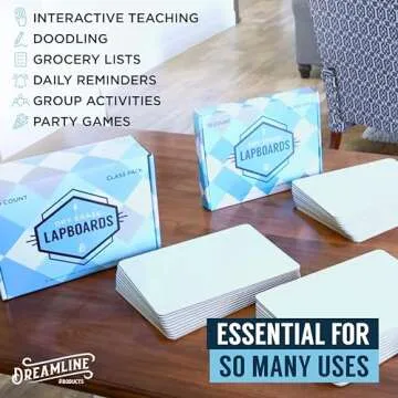 Dry Erase Boards [12pc Double Sided] Lapboards with ClearWipe Coating! Small White Boards - 9" x 12" Mini White Boards for Students, Classroom Teacher Supplies