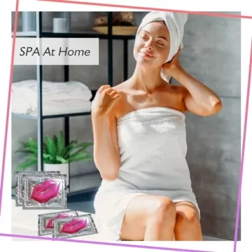 Adofect 30 Pieces Collagen Crystal Lip Masks,Pink Lip Patches& Moisturizers Collagen Lip Pads Great for Hydrating Skin, Anti Chapped & Anti-Aging and Plump Your Lips,Pink