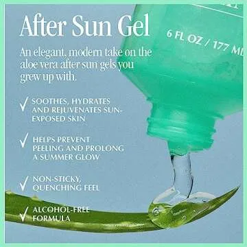 VACATION After Sun Gel & Air Freshener Bundle, Soothing Aloe Vera for Sunburn Relief, Hydrating & Co...