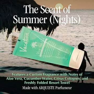 VACATION After Sun Gel & Air Freshener Bundle, Soothing Aloe Vera for Sunburn Relief, Hydrating & Cooling, Non-Sticky Aftersun Care, Alcohol Free, 6 Fl. Oz.