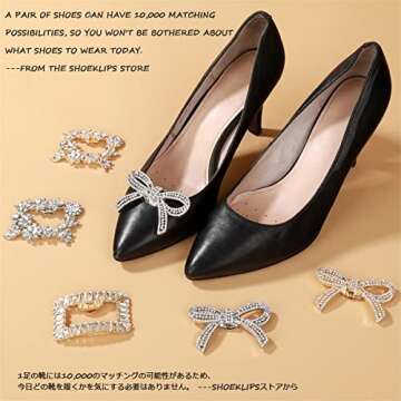 1 Pair Rhinestone Shoe Clips Classic Detachable Bow Heels Accessories Shoe Decoration Fashion Bridal...