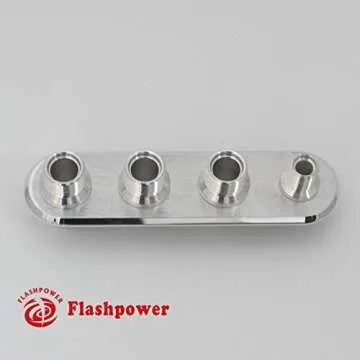 4-Port Billet Aluminum Firewall Heater & A/C Bulkhead Clear Anodized In–Line