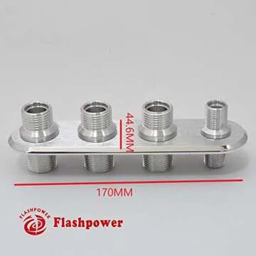 4-Port Billet Aluminum Firewall Heater & A/C Bulkhead Clear Anodized In–Line