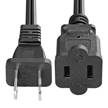 VSEER 2 Prong Extension Cord US AC 2-Prong Male and Female Power Cable SPT2 18AWG 10A/125V, USA Outlet Saver Power Extension Cord Cable Outlets for NEMA 5-15P to NEMA 5-15R
