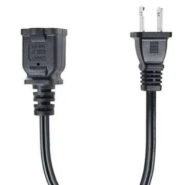 VSEER 2 Prong Extension Cord US AC 2-Prong Male and Female Power Cable SPT2 18AWG 10A/125V, USA Outlet Saver Power Extension Cord Cable Outlets for NEMA 5-15P to NEMA 5-15R