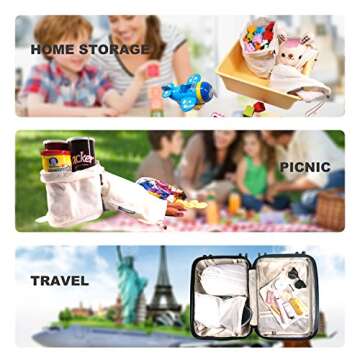 Eco-Friendly Organic Cotton Produce Bags - Set of 6