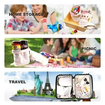 Eco-Friendly Organic Cotton Produce Bags - Set of 6