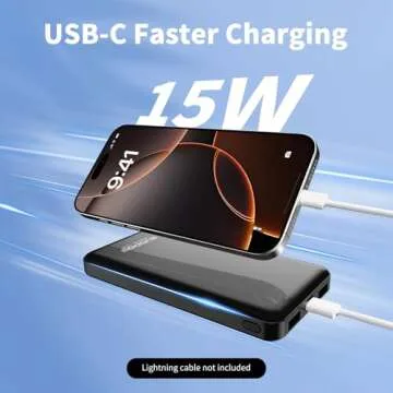 Evopow 2-Pack Portable Charger, Slimmer 10000mAh 15W Power Bank, USB C in&Out Fast Charging Battery ...