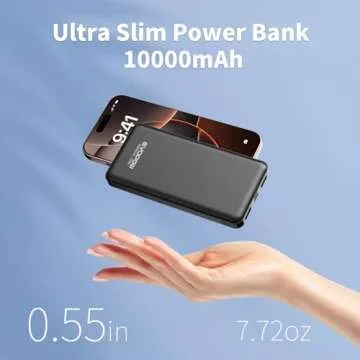 Evopow Slim 10000mAh Portable Charger Power Bank