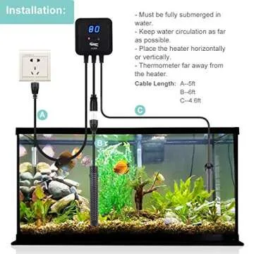 hygger 300W Aquarium Heater with Digital Thermostat