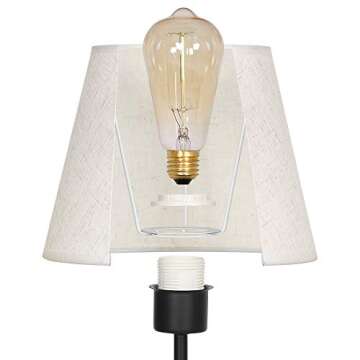 JS NOVA JUNS Table Lamp, Bedside Lamp Set of 2 with Dual USB Charging Ports, Modern Nightstand Light Perfect for Bedroom, Living Room, Study Room