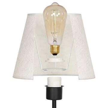 JS NOVA JUNS Table Lamp, Bedside Lamp Set of 2 with Dual USB Charging Ports, Modern Nightstand Light Perfect for Bedroom, Living Room, Study Room