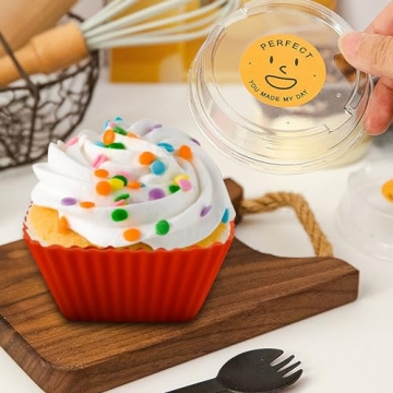 30 Pack Heavy Duty Silicone Baking Cups in Multicolor