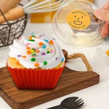 30 Pack Heavy Duty Silicone Baking Cups in Multicolor