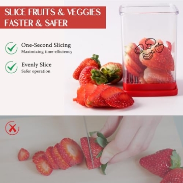 Stainless Steel Fruit Slicer - Effortless Kitchen Gadget