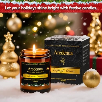 Balsam Cedar Candle for Christmas - Long Lasting Aroma