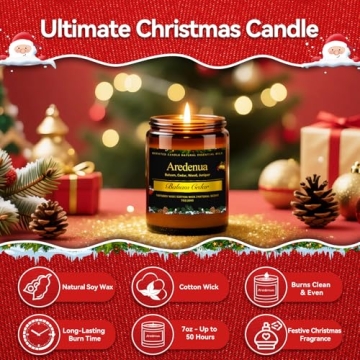 Balsam Cedar Candle for Christmas - Long Lasting Aroma