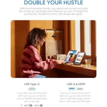 ARZOPA 15.6" FHD Portable Laptop Monitor