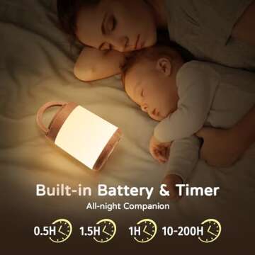 One Fire Egg Light for Nursery, 10 Colors Dimmable Baby Night Lights for Nursery,1800mAh Rechargeable Night Light for Kids Lamp,Remote+Timer Kids Night Light Lamp,Portable Night Light for Baby Nursery