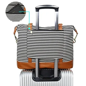 Bluboon Women's Canvas Weekender Bag - Travel & Daily Use