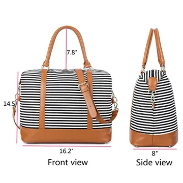 Bluboon Women's Canvas Weekender Bag - Travel & Daily Use