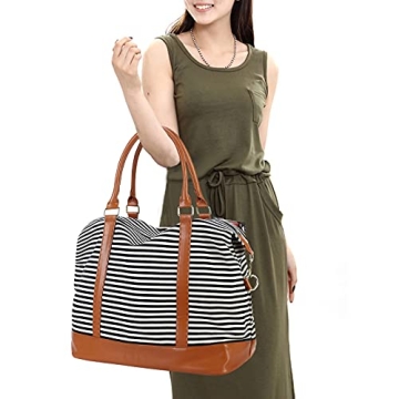 Bluboon Women's Canvas Weekender Bag - Travel & Daily Use