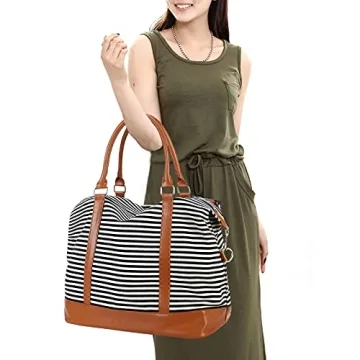 Bluboon Women's Canvas Weekender Bag - Travel & Daily Use