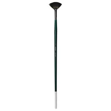 Fan Paint Brushes Set, Soft Anti-Shedding Badger Hair Wood Long Handle Paint Brush Sets for Acrylic Watercolor Oil Gouache Painting