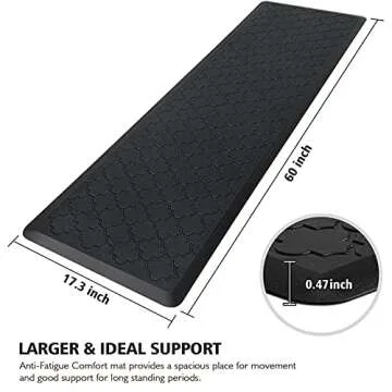 WISELIFE Kitchen Mat Cushioned Anti Fatigue Floor Mat,17.3"x60", Thick Non Slip Waterproof Kitchen R...