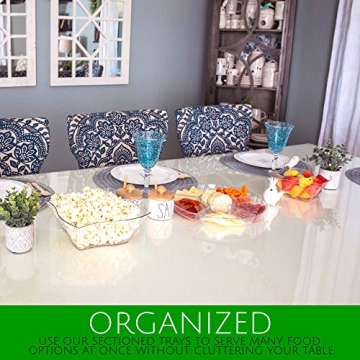 Plasticpro Sectional Serving Tray Pack of 2 for Entertaining