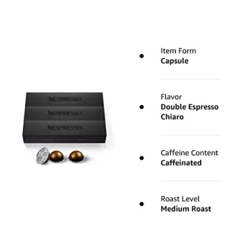 Nespresso Double Espresso Chiaro Coffee Pods 30 Count