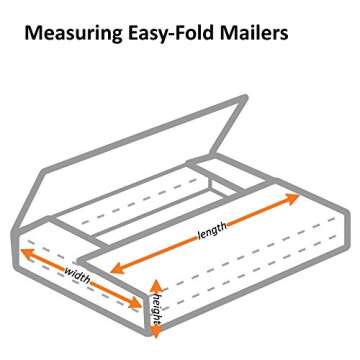 Ship Now Supply SNM962BFK Easy-Fold Mailers, 9 1/2"L x 6 1/2"W x 2"H, Kraft (Pack of 50)