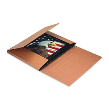 Ship Now Supply SNM962BFK Easy-Fold Mailers, 9 1/2"L x 6 1/2"W x 2"H, Kraft (Pack of 50)