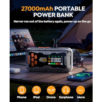 YaberAuto 16-in-1 Jump Starter and Air Compressor